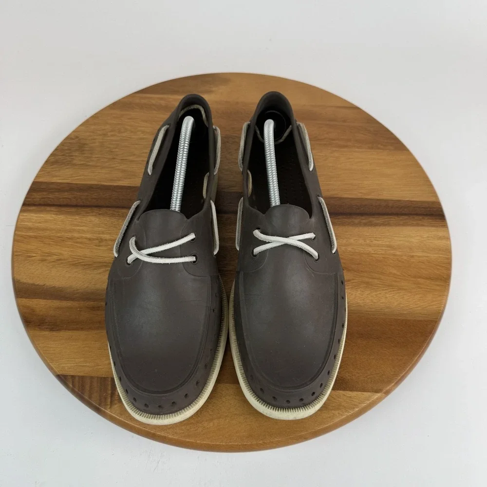 Mens Native Howard Breathable Rubber Slip On Boat Shoes Loafers Brown Size 12‎ M